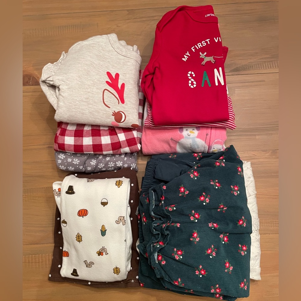 Baby girl holiday bundle (sizes 9mo, 9-12mo, and 12mo)
